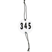 Numéros de tétière 3 chiffres réglable HKM Blanc Numéros de tétière 3 chiffres réglable HKM Blanc
