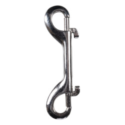 Mousqueton à double snap HKM Argenté