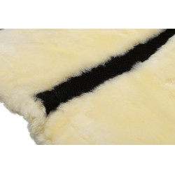 Amortisseur mouton véritable Style HKM Naturel Marron