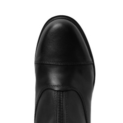 Boots cuir Rose fermeture éclair devant Horze Noir Boots cuir Rose fermeture éclair devant Horze Noir