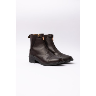 Leren laarzen Rose rits aan de voorkant Horze Donkerbruin