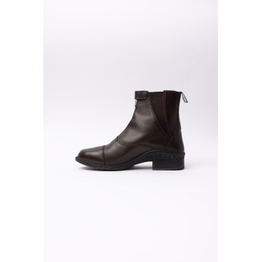Boots cuir Rose fermeture éclair devant Horze Marron foncé