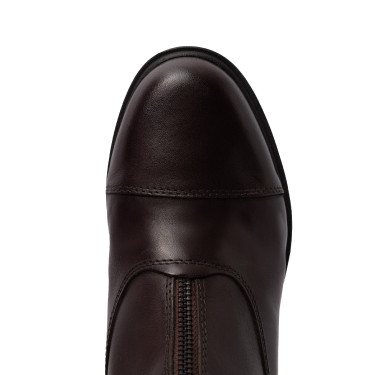 Boots cuir Rose fermeture éclair devant Horze Marron foncé