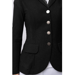 Wedstrijdjas met mesh Gabrielle dames B Vertigo Zwart Wedstrijdjas met mesh Gabrielle dames B Vertigo Zwart