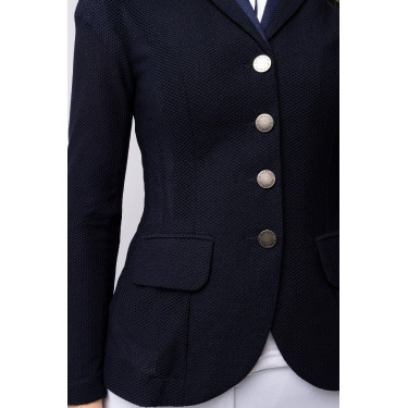 Wedstrijdjas met mesh Gabrielle dames B Vertigo Donker marineblauw