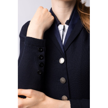 Wedstrijdjas met mesh Gabrielle dames B Vertigo Donker marineblauw