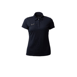 Functioneel poloshirt met korte mouwen Denise dames Horze Donker marineblauw