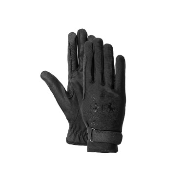 Gants d'équitation B Vertigo Laia femme avec logo imprimé Noir Gants d'équitation B Vertigo Laia femme avec logo imprimé Noir