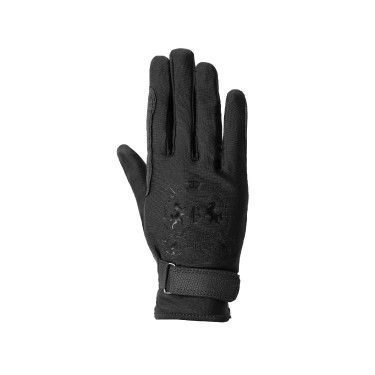 Gants d'équitation B Vertigo Laia femme avec logo imprimé Noir Gants d'équitation B Vertigo Laia femme avec logo imprimé Noir