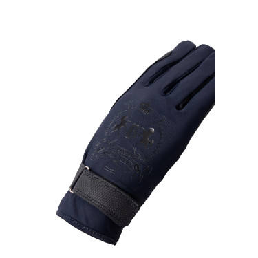 Gants d'équitation B Vertigo Laia femme avec logo imprimé Marine foncé Gants d'équitation B Vertigo Laia femme avec logo imprimé Marine foncé