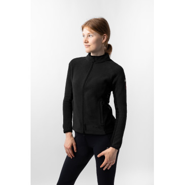 Veste d'équitation polaire stretch B Vertigo Cleo femme Noir