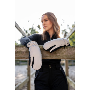 Mitaines 3 doigts réfléchissantes Horze Argent réfléchissant