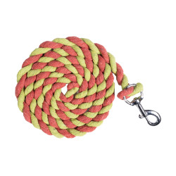 Longe HKM Cotton met musketon Appelgroen / neonkoraal Longe HKM Cotton met musketon Appelgroen / neonkoraal
