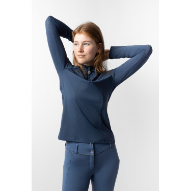 Trainingsshirt Horze Eloise Indigo vintage Marineblauw