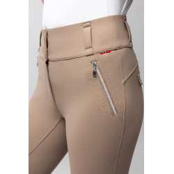 Pantalon d'équitation femme B Vertigo thermique grip intégral Enya Brun boue Beige Pantalon d'équitation femme B Vertigo thermique grip intégral Enya Brun boue Beige