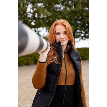 Mouwloze bodywarmer Horze Oona Zwart kaviaar