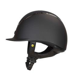 Casque EQ3 Pardus Smooth Top avec molette Back on Track Noir pailleté