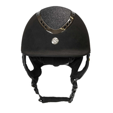 Casque EQ3 Pardus Microfibre avec molette Back on Track Noir pailleté