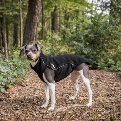 Couverture Back on Track pour chien pull-over polaire Eddie Noir