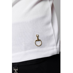 Polo de concours manches courtes à volants Christel enfant Horze Blanc