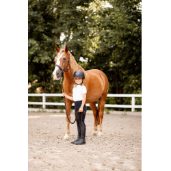 Polo de concours manches courtes à volants Christel enfant Horze Blanc