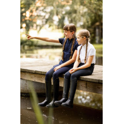 Polo de concours manches courtes à volants Christel enfant Horze Blanc