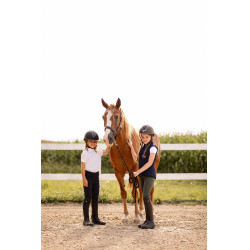 Polo de concours manches courtes à volants Christel enfant Horze Blanc