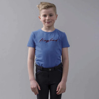 T-shirt Kingsland KLlora met ronde hals Junior Bleu fjord côtier