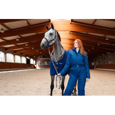 Droogdeken fleece Delémont Horze Arctisch blauw