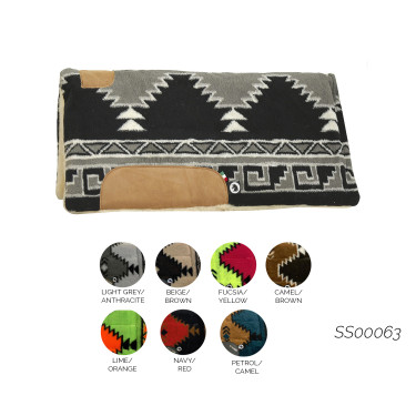 Tapis de selle western Navajo avec laine amovible Burioni Tapis de selle western Navajo avec laine amovible Burioni