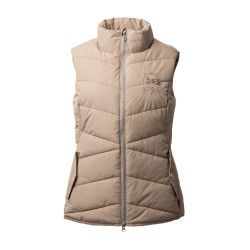 Doudoune sans manches matelassé B Vertigo Cordelia Brun boue Beige