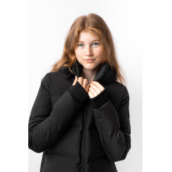 Manteau long Paloma matelassé femme Horze Noir caviar Manteau long Paloma matelassé femme Horze Noir caviar