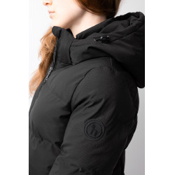 Manteau long Paloma matelassé femme Horze Noir caviar Manteau long Paloma matelassé femme Horze Noir caviar