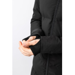 Manteau long Paloma matelassé femme Horze Noir caviar Manteau long Paloma matelassé femme Horze Noir caviar