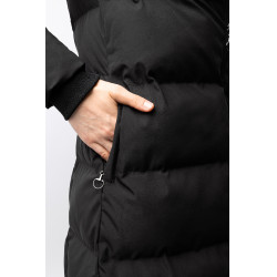 Manteau long Paloma matelassé femme Horze Noir caviar Manteau long Paloma matelassé femme Horze Noir caviar