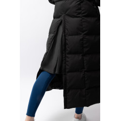 Manteau long Paloma matelassé femme Horze Noir caviar Manteau long Paloma matelassé femme Horze Noir caviar