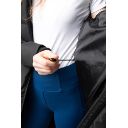 Manteau long Paloma matelassé femme Horze Noir caviar Manteau long Paloma matelassé femme Horze Noir caviar