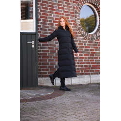 Manteau long Paloma matelassé femme Horze Noir caviar Manteau long Paloma matelassé femme Horze Noir caviar