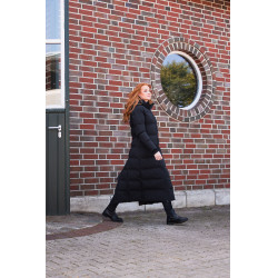 Manteau long Paloma matelassé femme Horze Noir caviar Manteau long Paloma matelassé femme Horze Noir caviar
