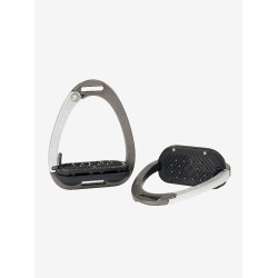 Étriers LeMieux Vector Balance Carbon / argent Gris