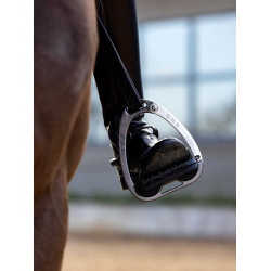 Étriers LeMieux Vector Balance Carbon / argent Gris