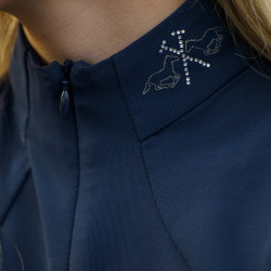 Wedstrijdpolo kind HV Polo Laluna Marine Marineblauw