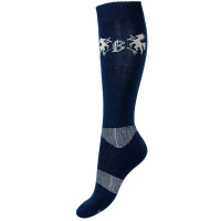 Chaussettes d'équitation Geo Warm B Vertigo Bleu marine foncé