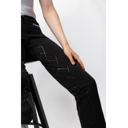 Pantalon d'équitation impression silicone Adeline femme Horze Noir
