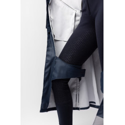 Imperméable Horze Hazel femme long à fentes Bleu marine foncé Imperméable Horze Hazel femme long à fentes Bleu marine foncé