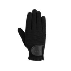 Gants d'équitation femme Horze Mayla Winter Noir