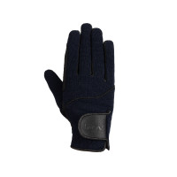 Dames rijhandschoenen Horze Mayla Winter Donker marineblauw