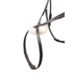 Bride Monterrey muserolle mexicaine Horze Cognac Marron