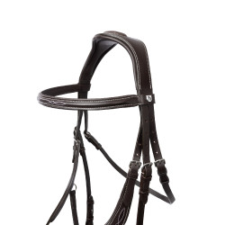 Bride Monterrey muserolle mexicaine Horze Cognac Marron