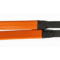 Rubberen teugels T de T oranje Donker Havana Bruin Rubberen teugels T de T oranje Donker Havana Bruin